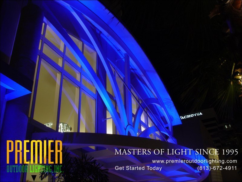 Outdoor Colored Lighting Techniques  - Company Projects in Colored Lighting photo gallery from Premier Outdoor Lighting