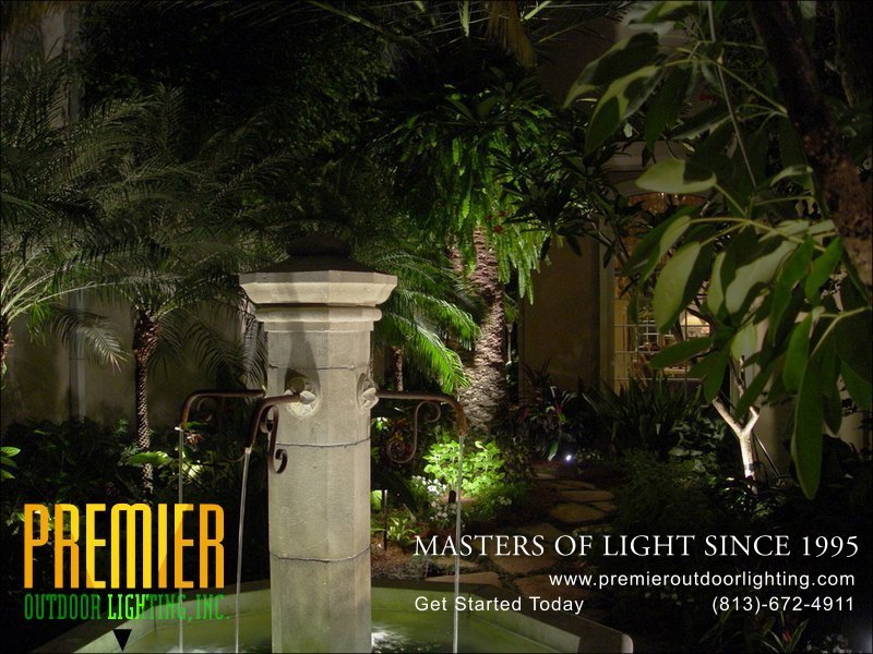 Outdoor Fountain Lighting Techniques  - Company Projects in Fountain Lighting photo gallery from Premier Outdoor Lighting