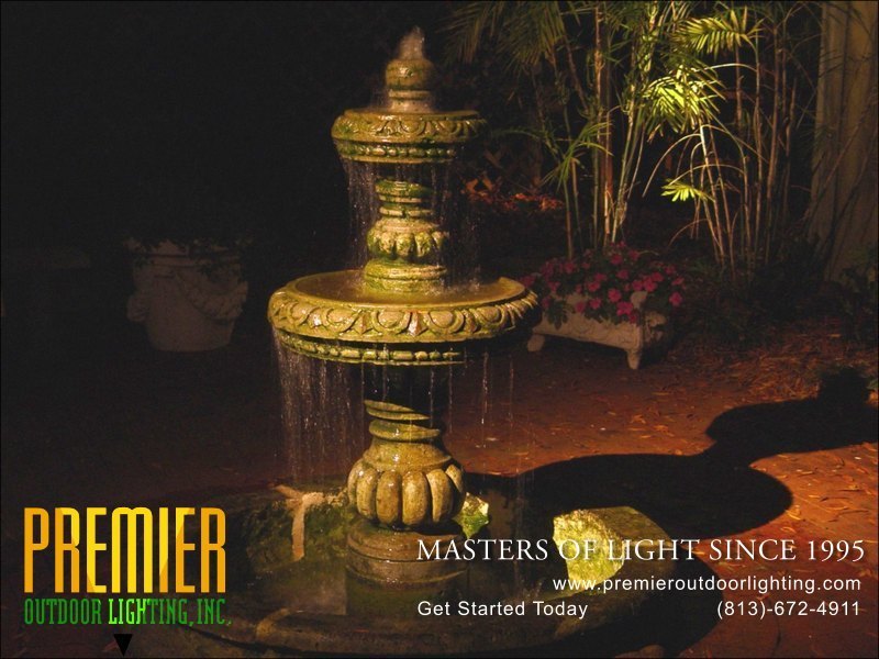 Outdoor Fountain Lighting Techniques  - Company Projects in Fountain Lighting photo gallery from Premier Outdoor Lighting