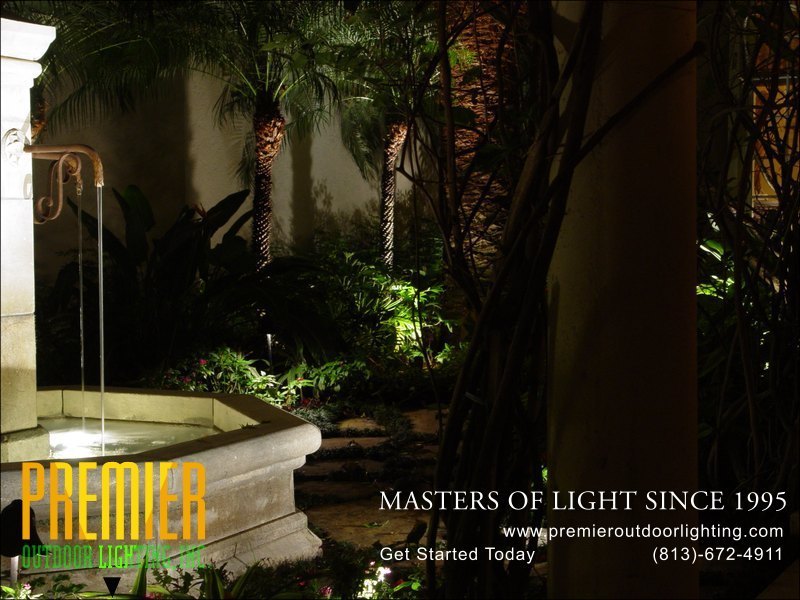 Outdoor Fountain Lighting Techniques  - Company Projects in Fountain Lighting photo gallery from Premier Outdoor Lighting