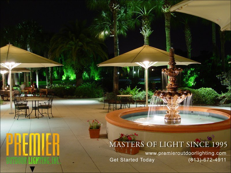 Outdoor Fountain Lighting Techniques  - Company Projects in Fountain Lighting photo gallery from Premier Outdoor Lighting