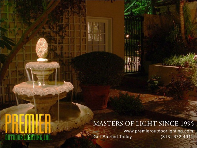 Outdoor Fountain Lighting Techniques  - Company Projects in Fountain Lighting photo gallery from Premier Outdoor Lighting