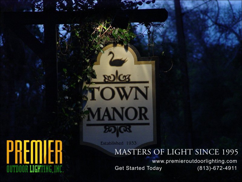 Outdoor Sign Lighting Techniques  - Company Projects in Sign Lighting photo gallery from Premier Outdoor Lighting