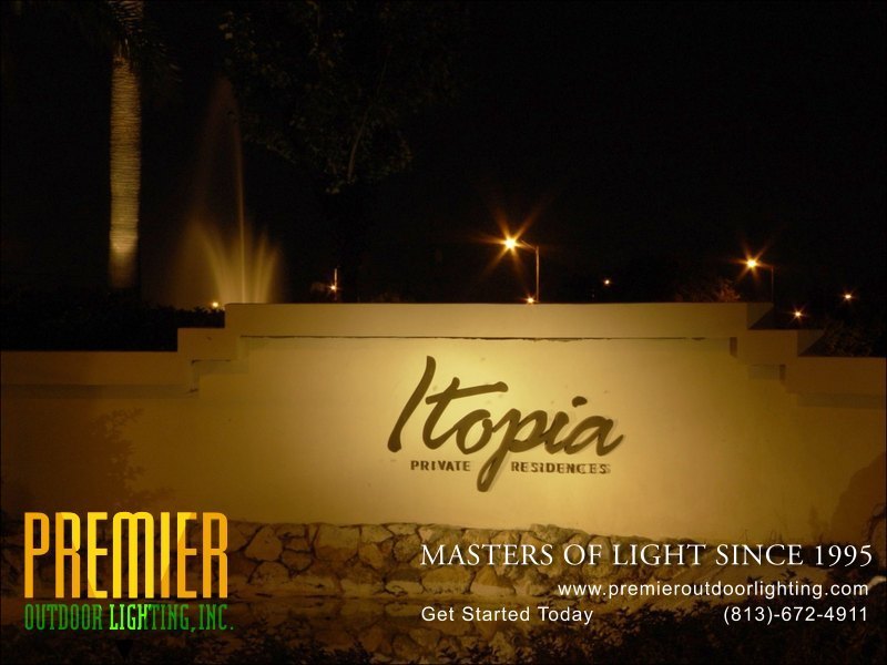 Outdoor Sign Lighting Techniques  - Company Projects in Sign Lighting photo gallery from Premier Outdoor Lighting