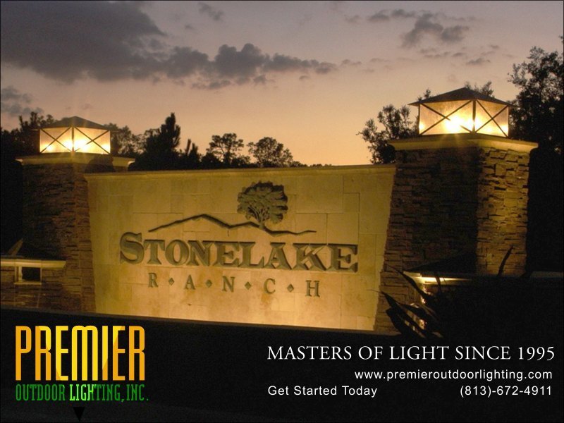 Outdoor Sign Lighting Techniques  - Company Projects in Sign Lighting photo gallery from Premier Outdoor Lighting