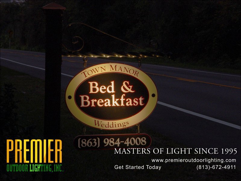 Outdoor Sign Lighting Techniques  - Company Projects in Sign Lighting photo gallery from Premier Outdoor Lighting