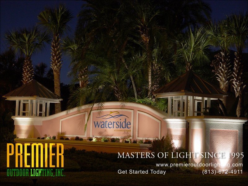 Outdoor Sign Lighting Techniques  - Company Projects in Sign Lighting photo gallery from Premier Outdoor Lighting