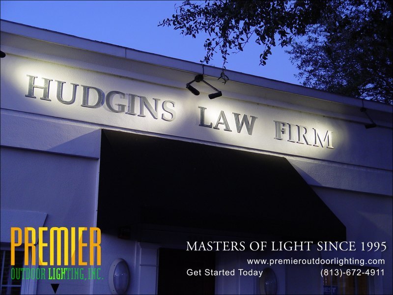 Outdoor Sign Lighting Techniques  - Company Projects in Sign Lighting photo gallery from Premier Outdoor Lighting