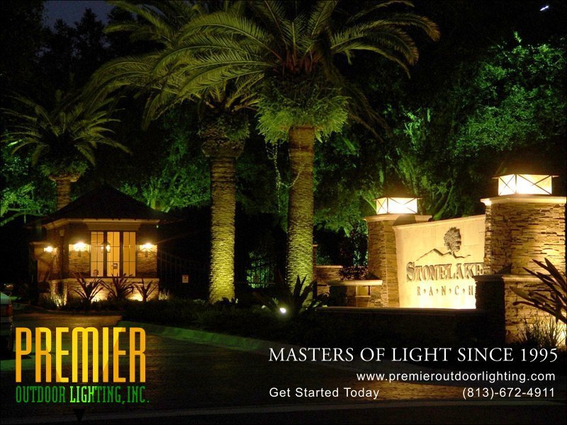 Outdoor Sign Lighting Techniques  - Company Projects in Sign Lighting photo gallery from Premier Outdoor Lighting